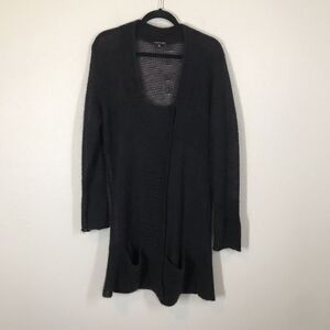 Eileen Fisher Womens Purple Open Knit Cardigan Size Large Duster Mohair Sweater